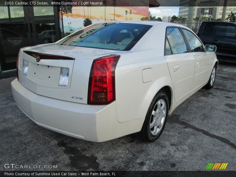 White Diamond / Light Neutral 2003 Cadillac CTS Sedan