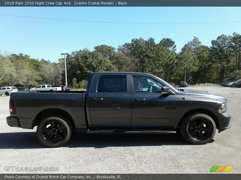 Granite Crystal Metallic / Black 2018 Ram 1500 Night Crew Cab 4x4