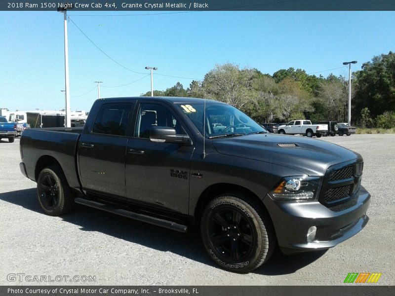 Granite Crystal Metallic / Black 2018 Ram 1500 Night Crew Cab 4x4