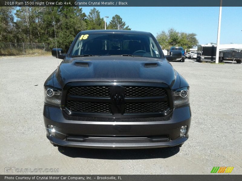 Granite Crystal Metallic / Black 2018 Ram 1500 Night Crew Cab 4x4
