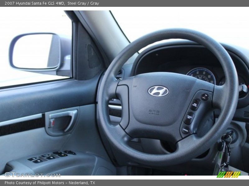 Steel Gray / Gray 2007 Hyundai Santa Fe GLS 4WD