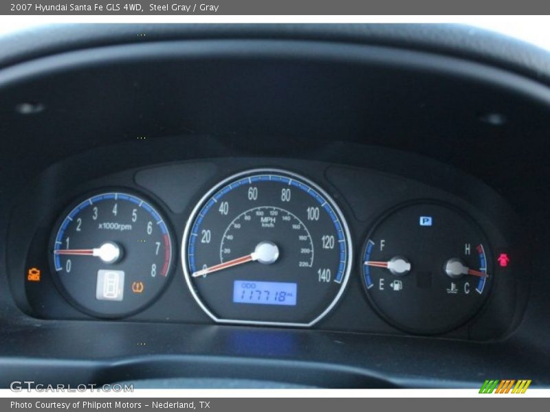 Steel Gray / Gray 2007 Hyundai Santa Fe GLS 4WD