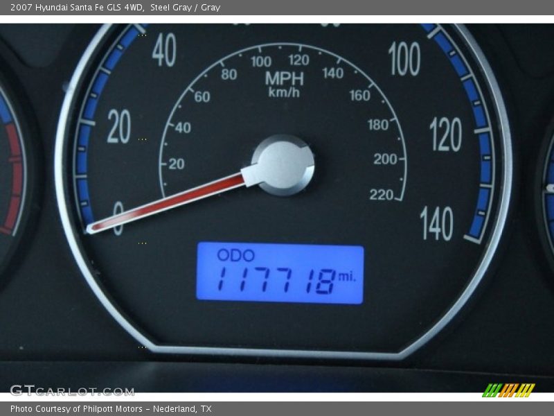 Steel Gray / Gray 2007 Hyundai Santa Fe GLS 4WD