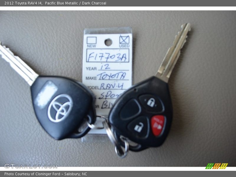 Pacific Blue Metallic / Dark Charcoal 2012 Toyota RAV4 I4