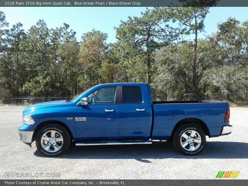  2018 1500 Big Horn Quad Cab Blue Streak Pearl