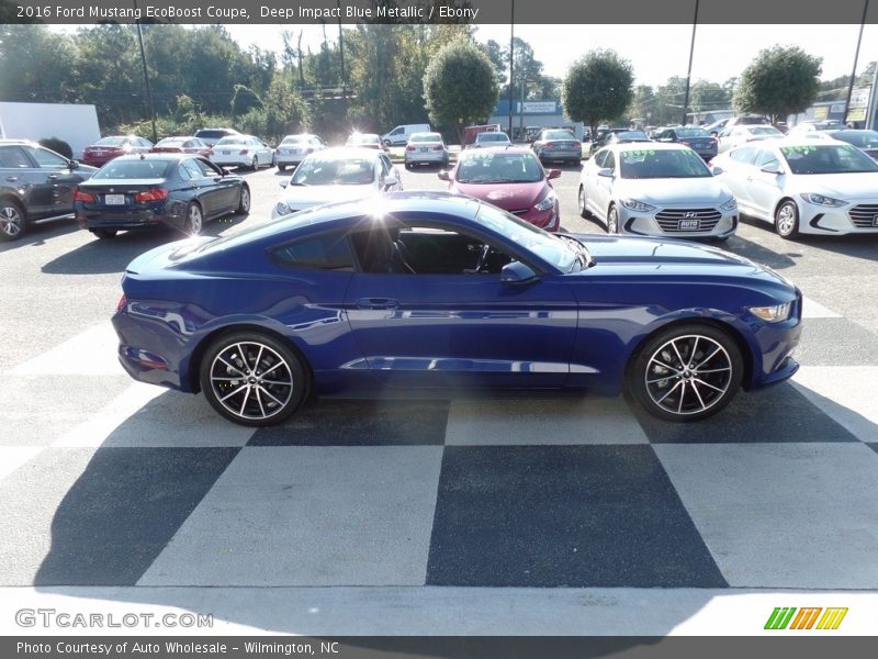 Deep Impact Blue Metallic / Ebony 2016 Ford Mustang EcoBoost Coupe