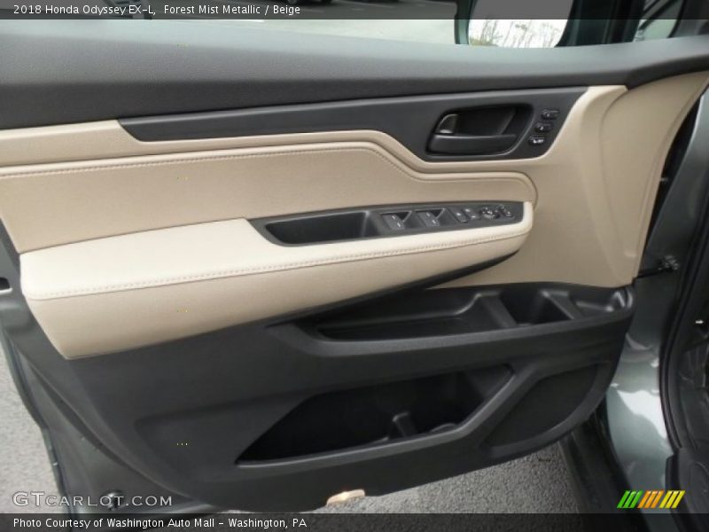 Forest Mist Metallic / Beige 2018 Honda Odyssey EX-L