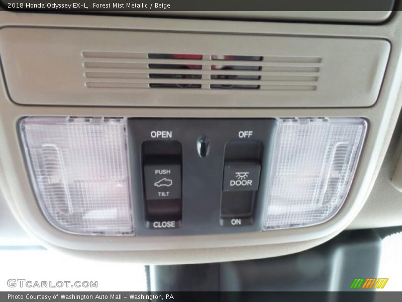 Forest Mist Metallic / Beige 2018 Honda Odyssey EX-L