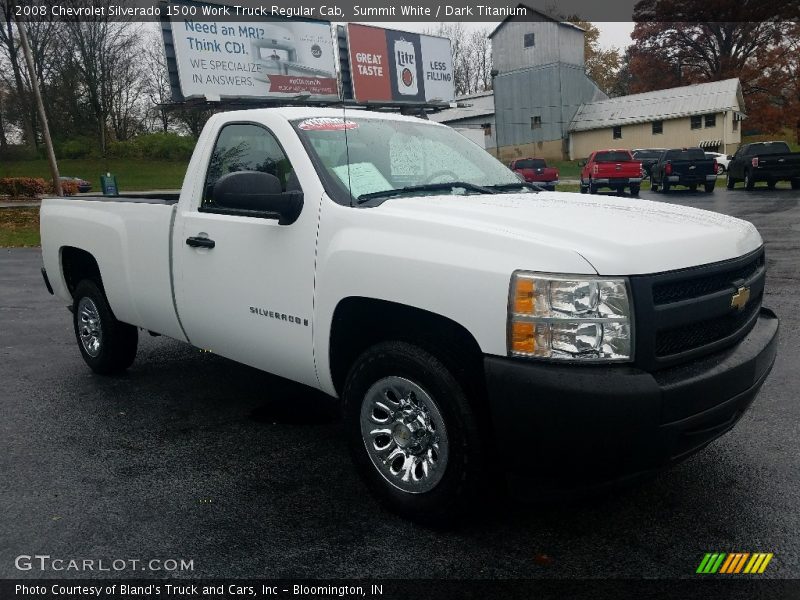 Summit White / Dark Titanium 2008 Chevrolet Silverado 1500 Work Truck Regular Cab