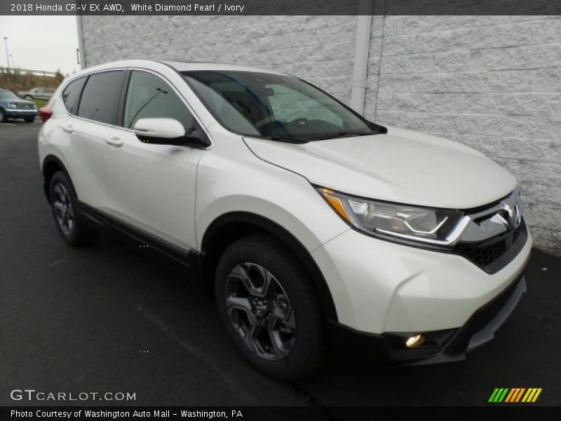 White Diamond Pearl / Ivory 2018 Honda CR-V EX AWD