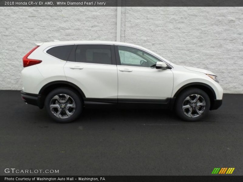 White Diamond Pearl / Ivory 2018 Honda CR-V EX AWD