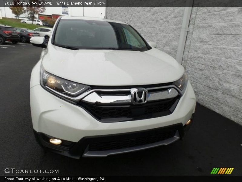 White Diamond Pearl / Ivory 2018 Honda CR-V EX AWD