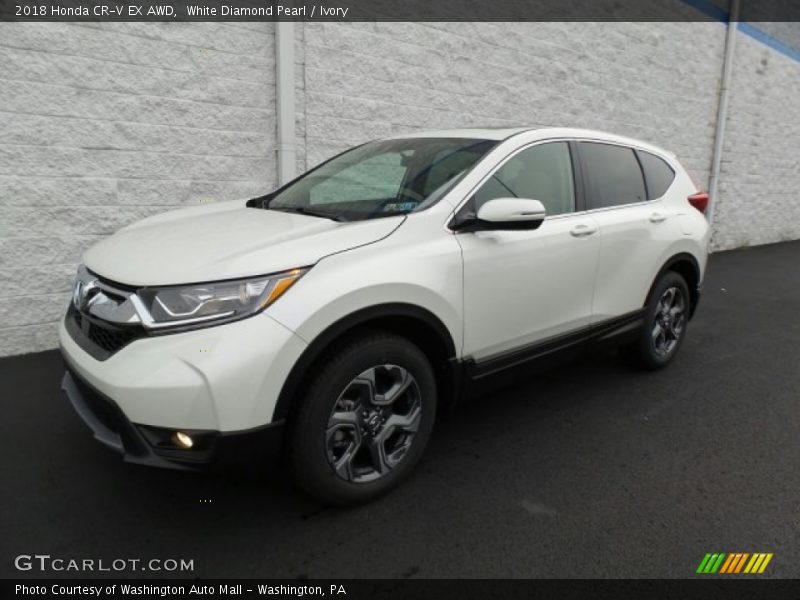 White Diamond Pearl / Ivory 2018 Honda CR-V EX AWD