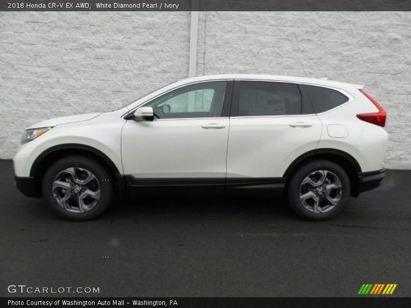 White Diamond Pearl / Ivory 2018 Honda CR-V EX AWD