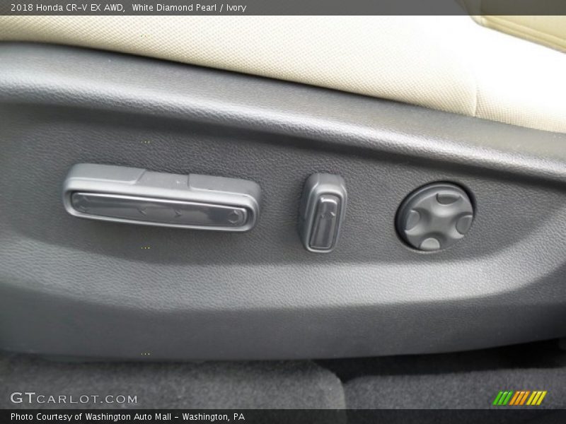 White Diamond Pearl / Ivory 2018 Honda CR-V EX AWD