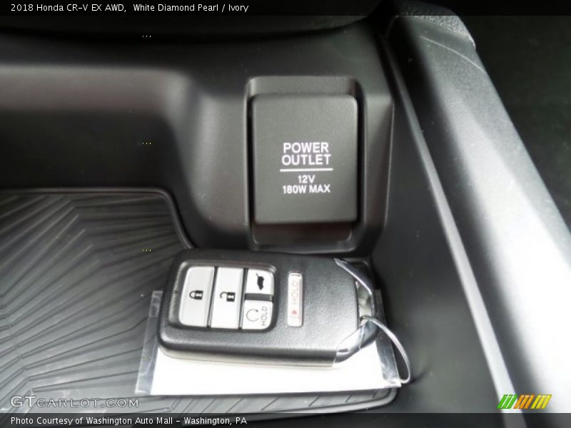 White Diamond Pearl / Ivory 2018 Honda CR-V EX AWD