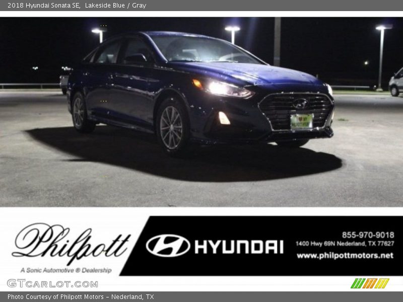 Lakeside Blue / Gray 2018 Hyundai Sonata SE