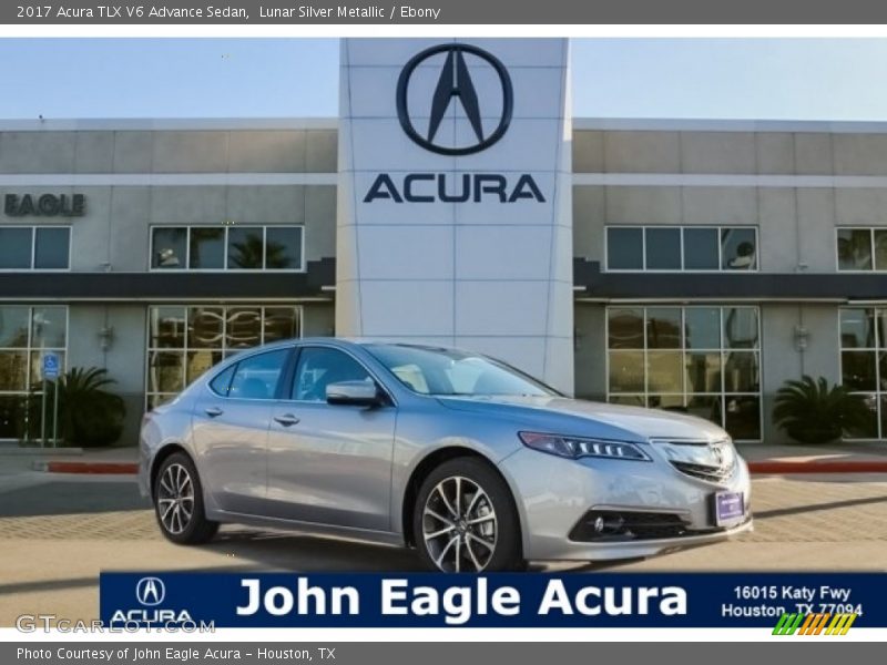Lunar Silver Metallic / Ebony 2017 Acura TLX V6 Advance Sedan
