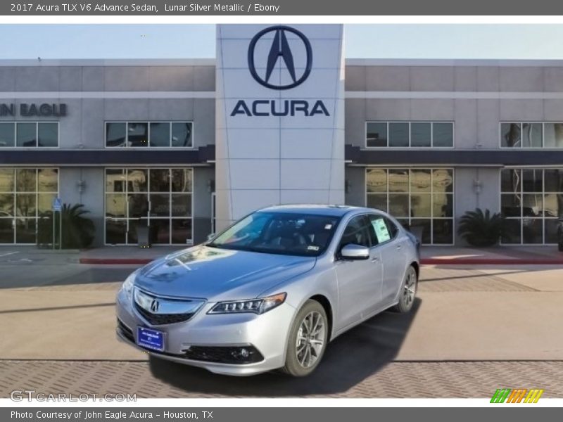 Lunar Silver Metallic / Ebony 2017 Acura TLX V6 Advance Sedan