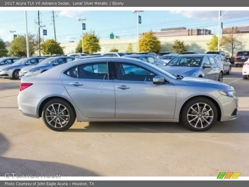 Lunar Silver Metallic / Ebony 2017 Acura TLX V6 Advance Sedan