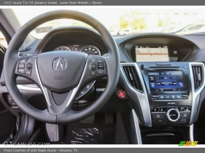 Lunar Silver Metallic / Ebony 2017 Acura TLX V6 Advance Sedan