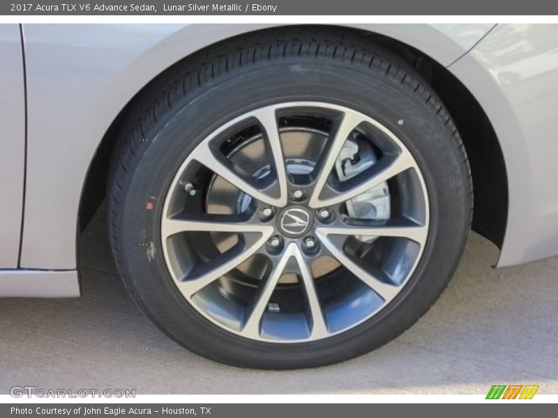 Lunar Silver Metallic / Ebony 2017 Acura TLX V6 Advance Sedan