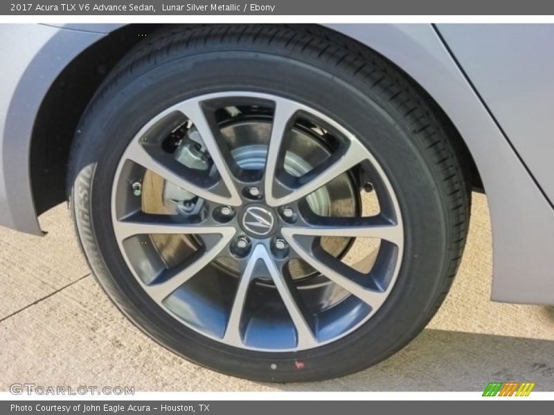 Lunar Silver Metallic / Ebony 2017 Acura TLX V6 Advance Sedan