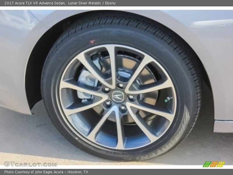 Lunar Silver Metallic / Ebony 2017 Acura TLX V6 Advance Sedan