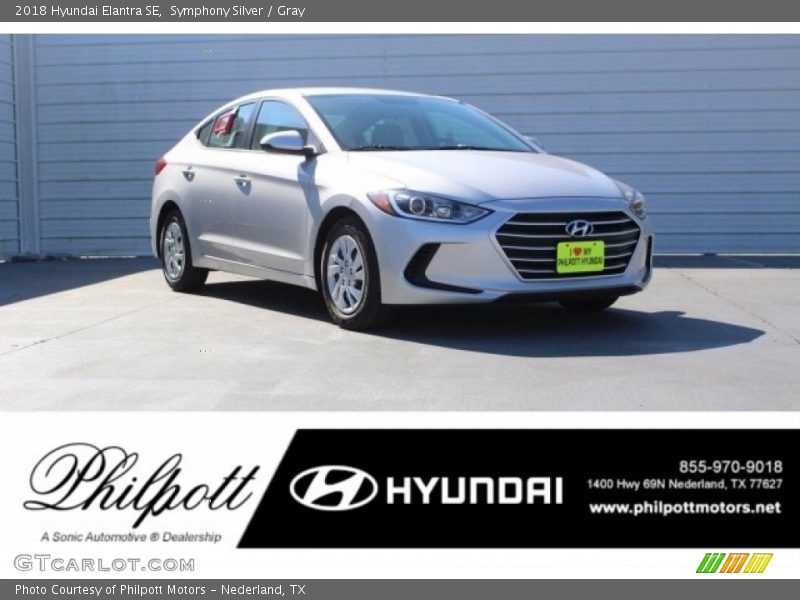 Symphony Silver / Gray 2018 Hyundai Elantra SE