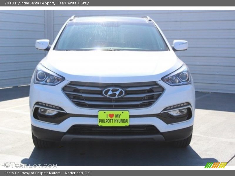 Pearl White / Gray 2018 Hyundai Santa Fe Sport