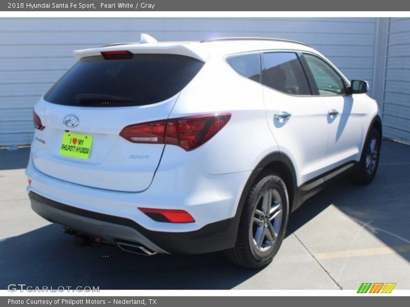 Pearl White / Gray 2018 Hyundai Santa Fe Sport