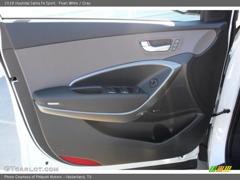 Pearl White / Gray 2018 Hyundai Santa Fe Sport