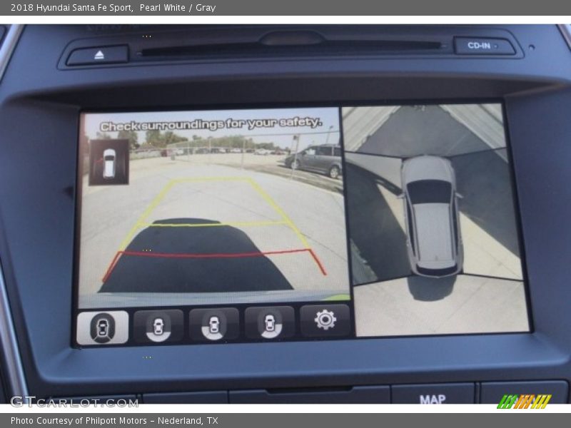 Pearl White / Gray 2018 Hyundai Santa Fe Sport