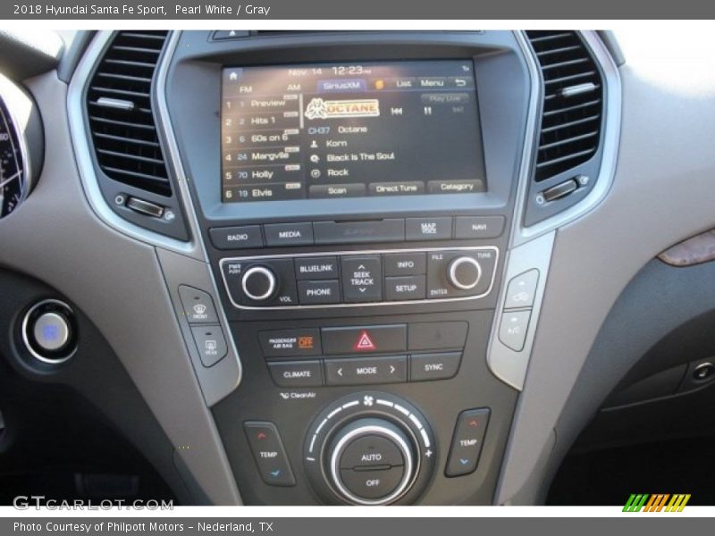 Pearl White / Gray 2018 Hyundai Santa Fe Sport
