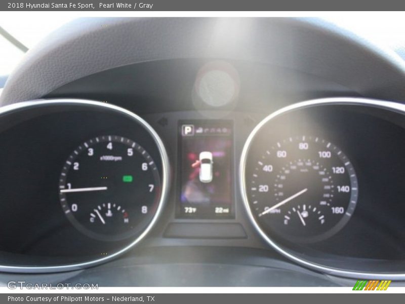Pearl White / Gray 2018 Hyundai Santa Fe Sport