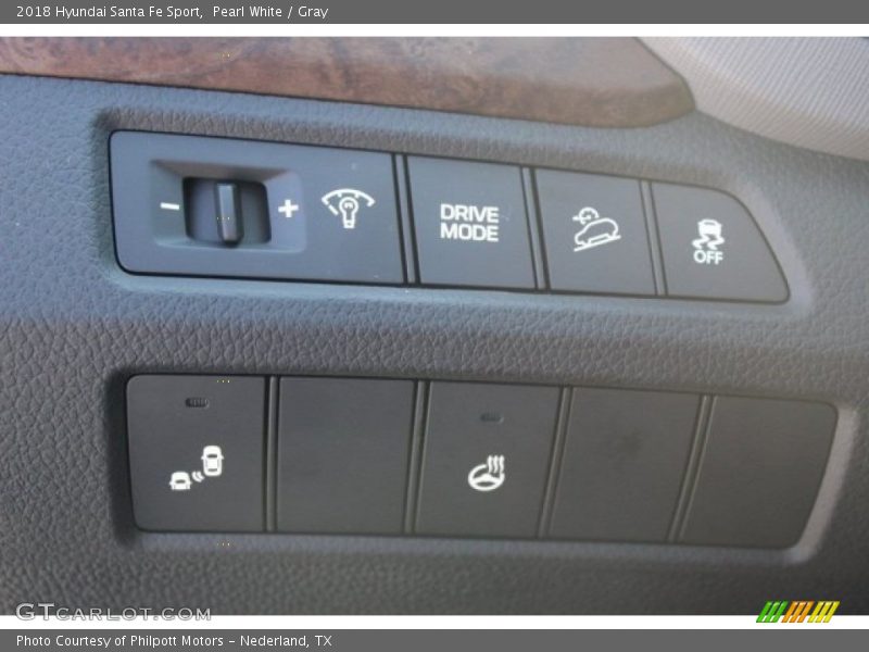 Pearl White / Gray 2018 Hyundai Santa Fe Sport