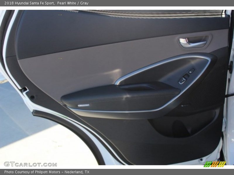 Pearl White / Gray 2018 Hyundai Santa Fe Sport