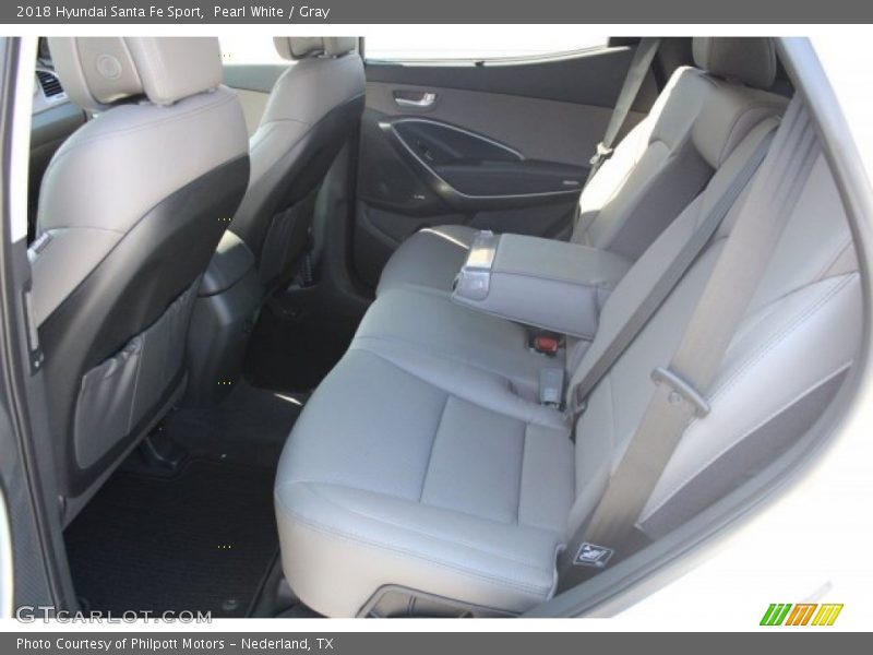 Pearl White / Gray 2018 Hyundai Santa Fe Sport