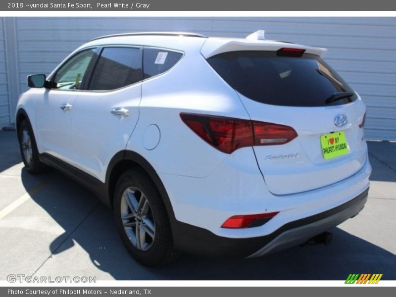 Pearl White / Gray 2018 Hyundai Santa Fe Sport