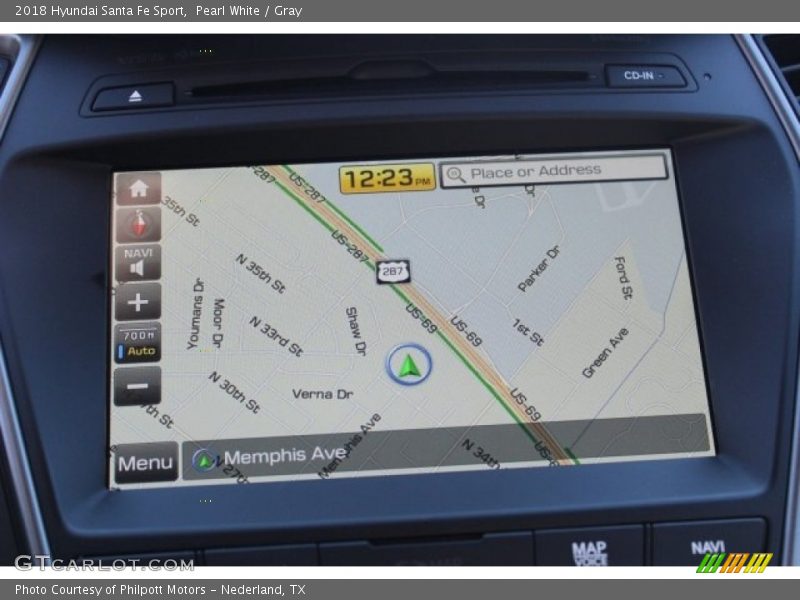 Pearl White / Gray 2018 Hyundai Santa Fe Sport