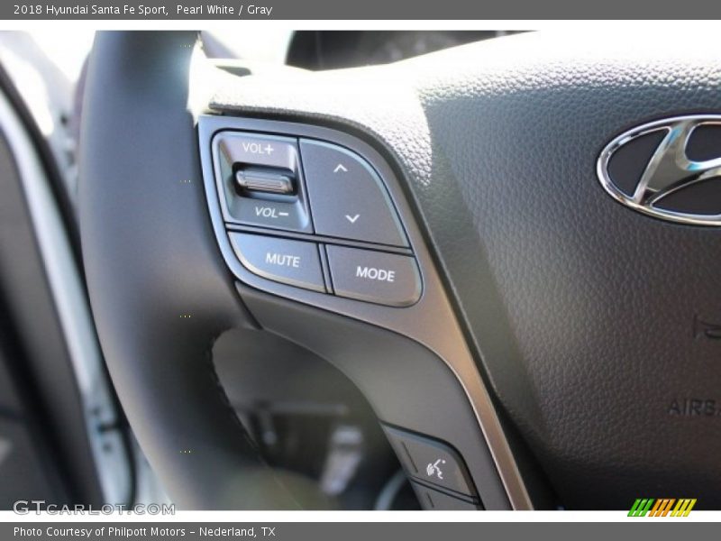 Pearl White / Gray 2018 Hyundai Santa Fe Sport