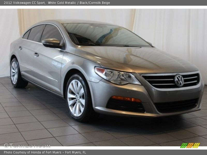 White Gold Metallic / Black/Cornsilk Beige 2012 Volkswagen CC Sport