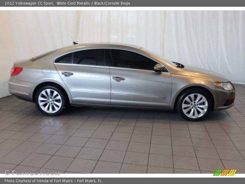 White Gold Metallic / Black/Cornsilk Beige 2012 Volkswagen CC Sport