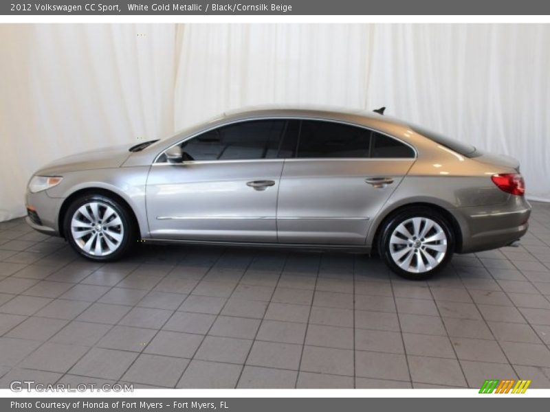 White Gold Metallic / Black/Cornsilk Beige 2012 Volkswagen CC Sport