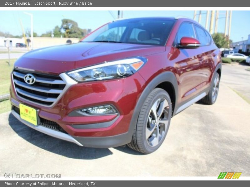 Ruby Wine / Beige 2017 Hyundai Tucson Sport