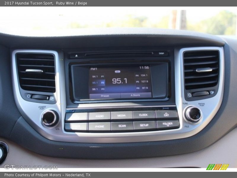 Ruby Wine / Beige 2017 Hyundai Tucson Sport