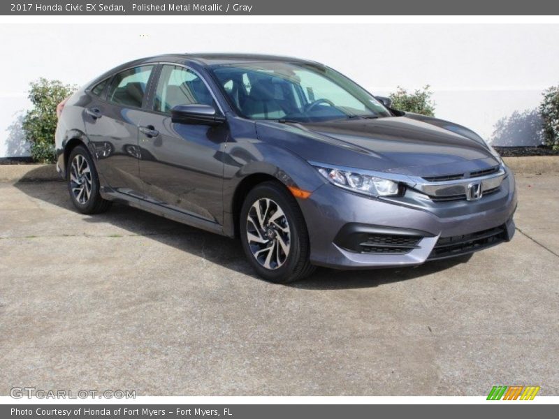 Polished Metal Metallic / Gray 2017 Honda Civic EX Sedan