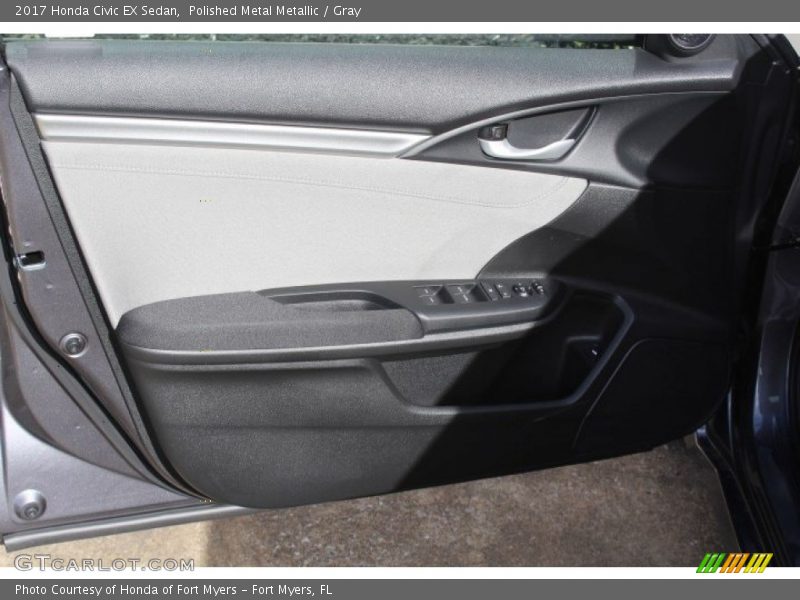 Polished Metal Metallic / Gray 2017 Honda Civic EX Sedan