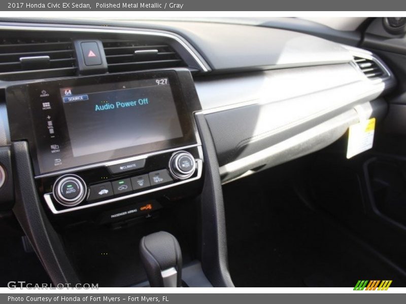 Polished Metal Metallic / Gray 2017 Honda Civic EX Sedan