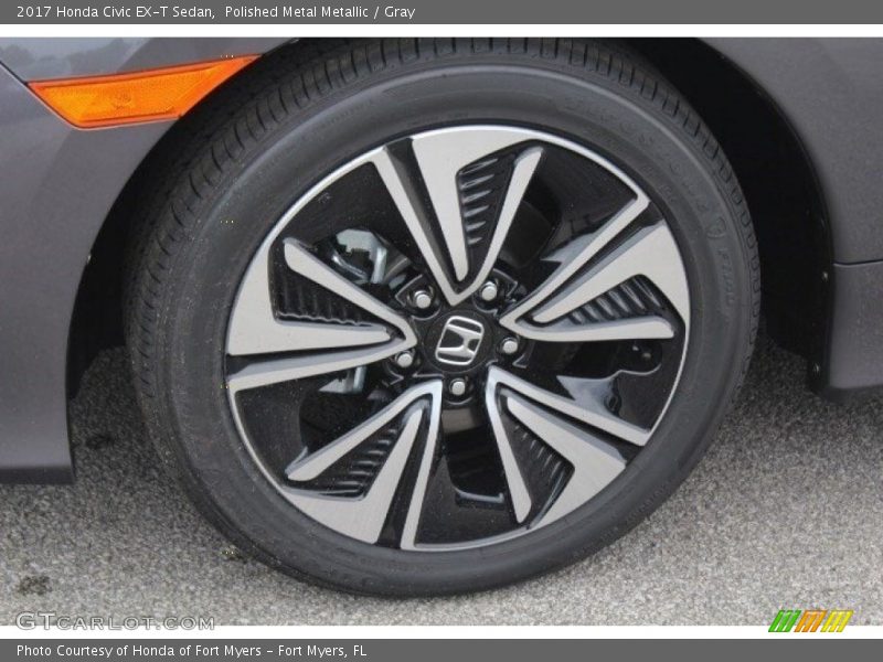 Polished Metal Metallic / Gray 2017 Honda Civic EX-T Sedan